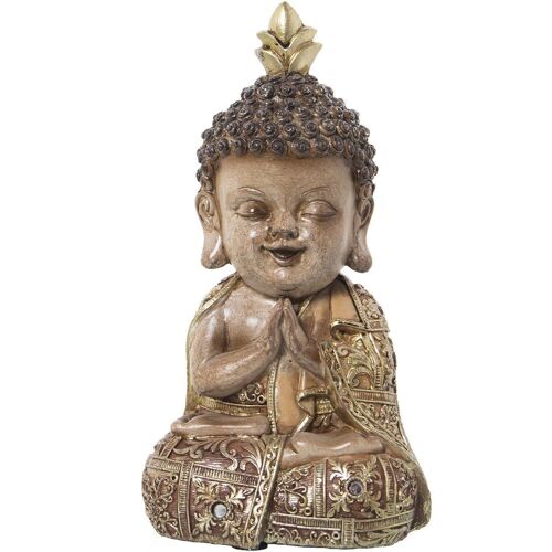 FIGURA RESINA BUDA POLICROMADO 11X9X20CM LL50331