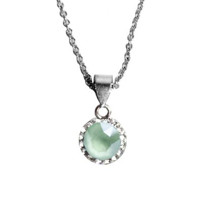Kette Lina 925 Silber crystal mint green