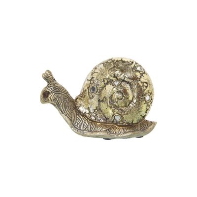 FIGURINE ESCARGOT DORÉ EN RÉSINE 13X6X9CM LL50337