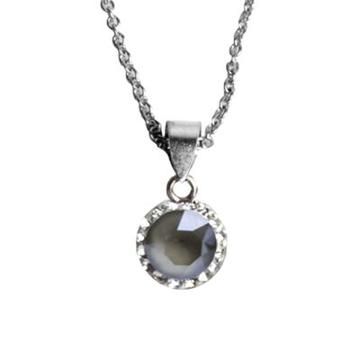 Chain Lina 925 silver crystal dark gray
