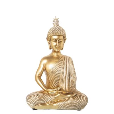 GOLDENE BUDDHA-HARZFIGUR 17X10X26CM LL50388