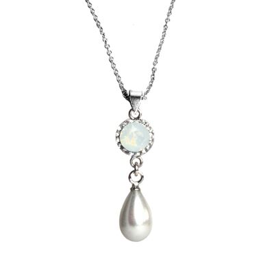 Chain Greta 925 silver white opal