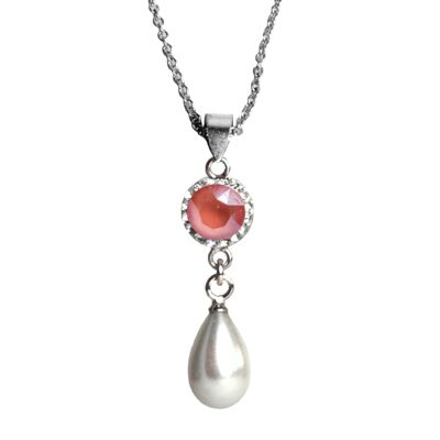 Kette Greta 925 Silber crystal coral red