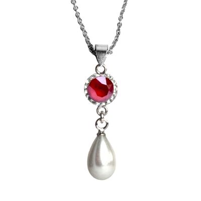 Chain Greta 925 silver crystal royal red