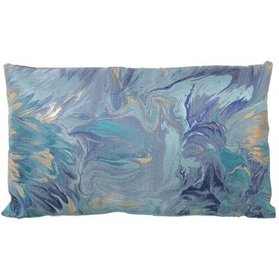 CUSHION 30X50CM BLUE POLYESTER/ZIPPER 30X50CM LL50542