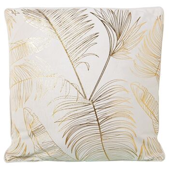 COUSSIN 43X43CM POLYESTER CREMAC/ZIPPE 43X43CM LL50547