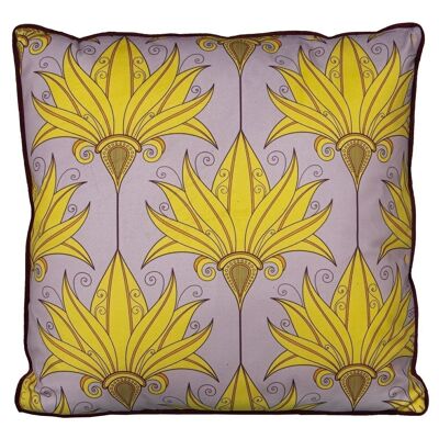 COUSSIN 45X45 FLEURS EN VELOURS ROSE AVEC ZIPPER 45X45CM, AVEC IMPRESSION NUMÉRIQUE LL50551