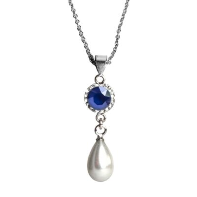 Kette Greta 925 Silber crystal royal blue