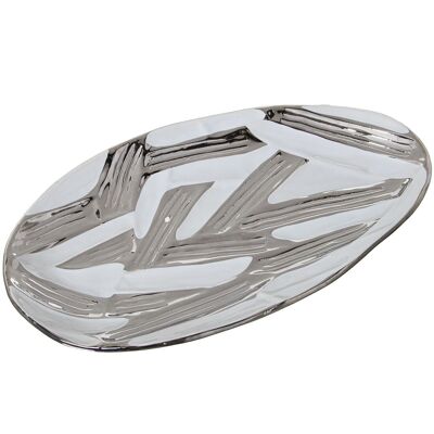 CENTRO CERAMICA BIANCO/ARGENTO 30X16X3CM LL51012