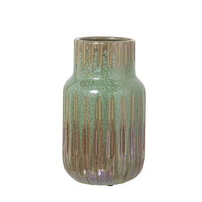 VASO CERAMICA VERDE/MARRONE °14X25CM LL51169