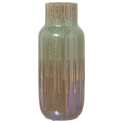 VASO IN CERAMICA VERDE/MARRONE °13X33CM LL51170