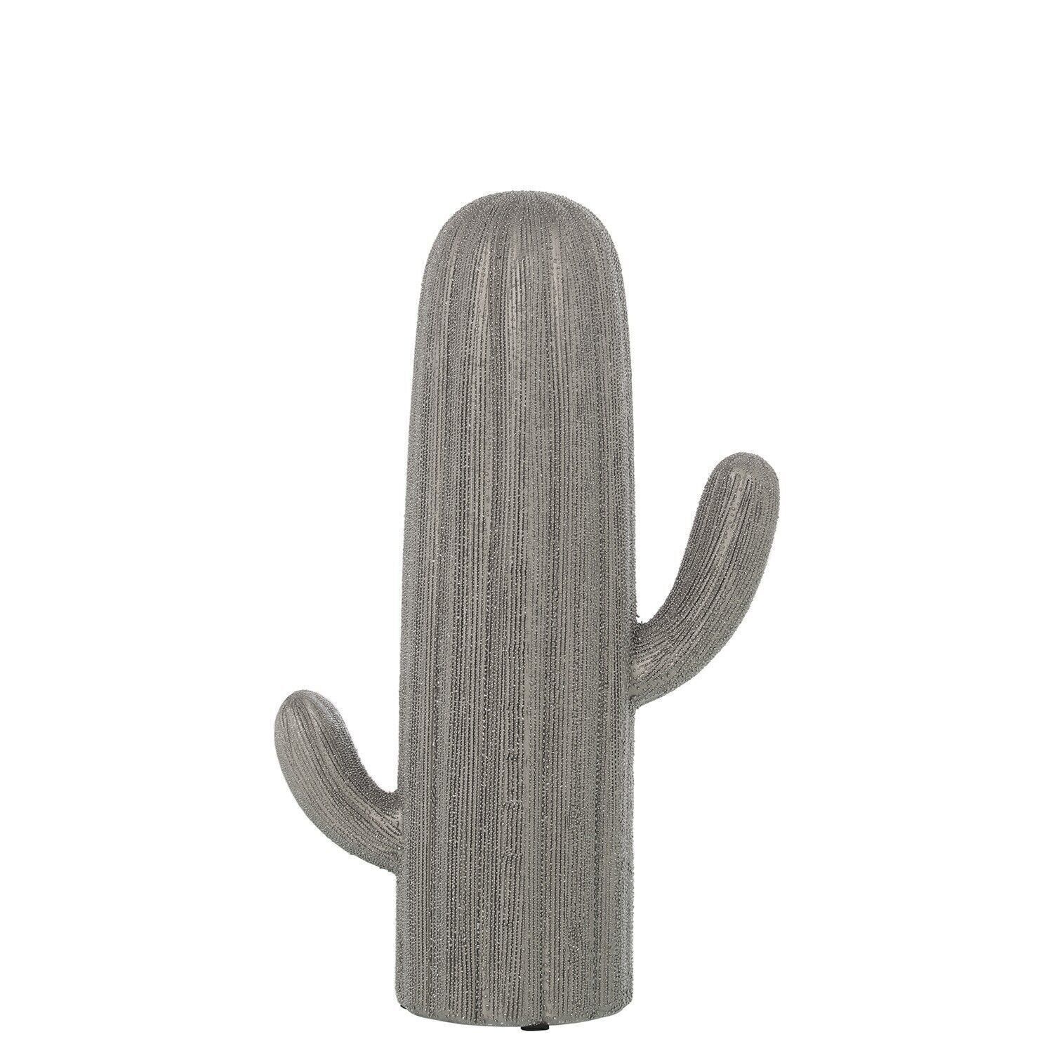 FIGURA CACTUS CERÁMICA PLATEADA 30CM 18X9X30CM LL52411