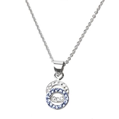 Kette Doble 925 Silber crystal-light sapphire