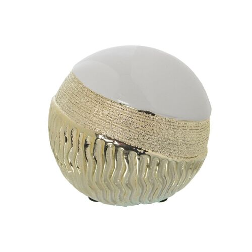 BOLA CERÁMICA 10CM BLANCO/DORADO °10CM LL52472