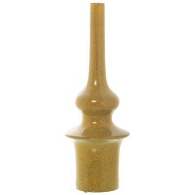 CRACKELÉ YELLOW CERAMIC VASE 54CM °19X54CM LL52495