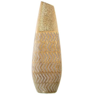 GOLDENE KERAMIKVASE _17X11X49CM LL52588