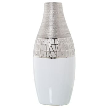 VASE CERAMIQUE ARGENT °16X36CM LL52689