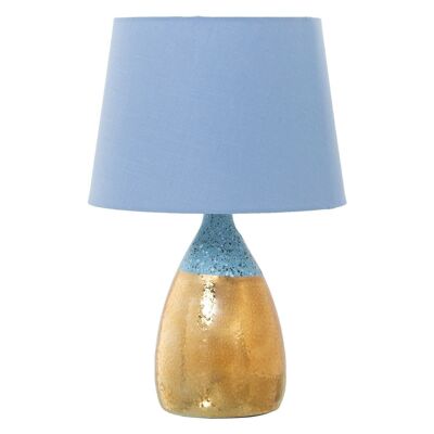 GOLD/BLUE CERAMIC LAMP+52705,1XE27,MAX.60W,CABLE:125C °25X38CM, BASE:°13.5X26.5CM LL52704