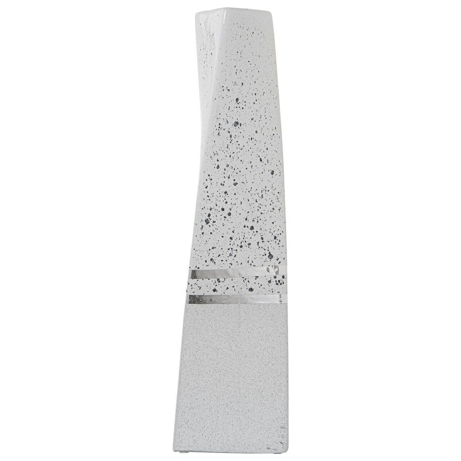 VASO CERAMICA ARGENTO/BIANCO °12X51CM LL52708