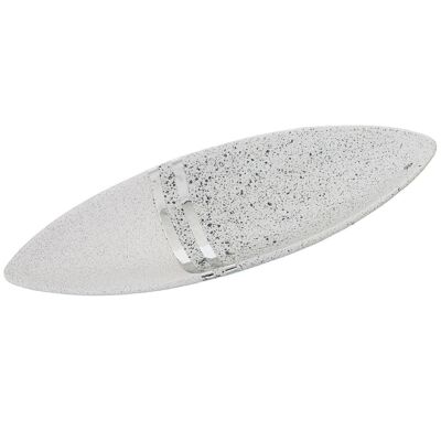 CENTRO CERAMICA ARGENTO/BIANCO 49X16X6CM LL52713