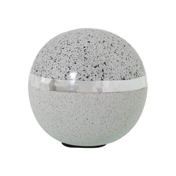 BOULE CÉRAMIQUE ARGENT/BLANC °11CM LL52715