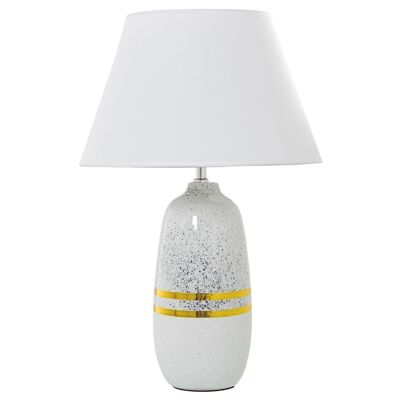 SILVER/WHITE CERAMIC LAMP+52728, 1XE27, MAX.60W NO IN _°35X54CM BASE:°13.5X38CM LL52727