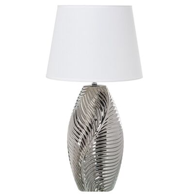 SILBERNE KERAMIK-TISCHLAMPE+52763, 1XE27, MAX.60W °35X61CM, BASIS:°19X43CM LL52762