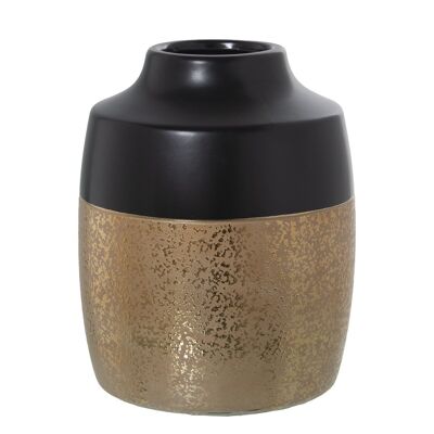 VASO CERAMICA NERO/ORO °16X20CM LL52788