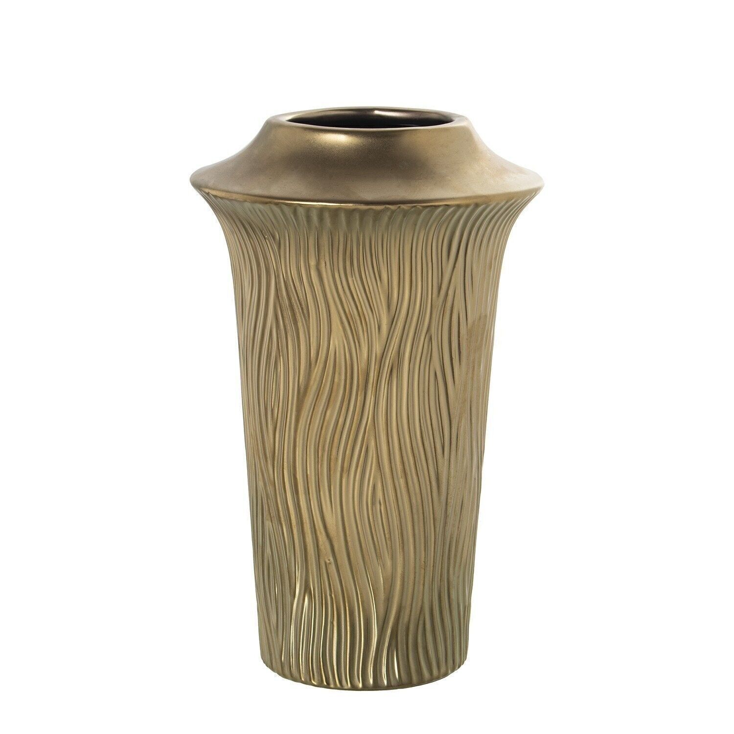 GOLDENE KERAMIKVASE °14X26CM LL52798
