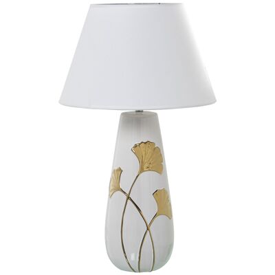 WHITE/GOLD CERAMIC TABLE LAMP+52825, 1XE27, MAX.60W °35X58CM, BASE:°16X45CM LL52824