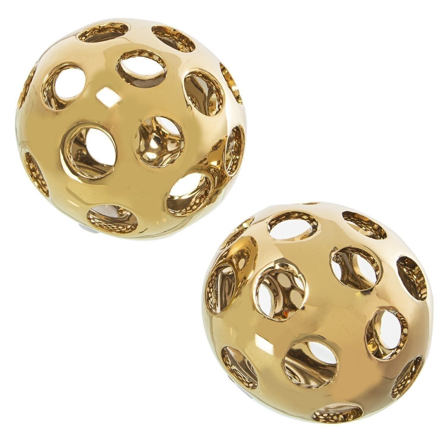 OFFENE KERAMIKKUGEL 10CM GOLD _°10CM LL52860