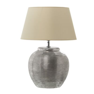 SILBER+91125 KERAMIK-TISCHLAMPE, ø40X58CM, BASIS:°30X39CM,1XE27-MAX 40W LL53886