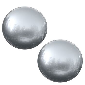 BOULE CERAMIQUE 10CM ARGENT _°10CM LL57219