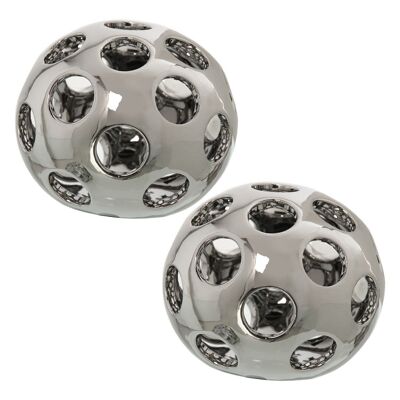 OPENING CER MICA BALL 10CM SILVER _ 10CM LL57221