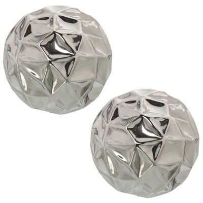 BOLA CERÁMICA 11,5CM PLATA _°11,5CM LL57225