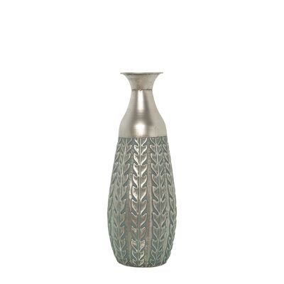 SILBERNE METALLVASE 56CM °20X56CM LL59650