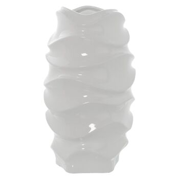 VASE CÉRAMIQUE 40CM BLANC BRILLANT °23X40CM LL59703