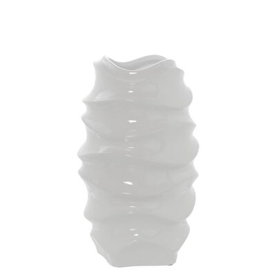 CERAMIC VASE 33CM GLOSS WHITE _°20X33CM LL59704