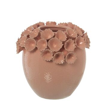 VASE CÉRAMIQUE ROSE 24,5CM 25,5X25,5X24,5CM LL59808