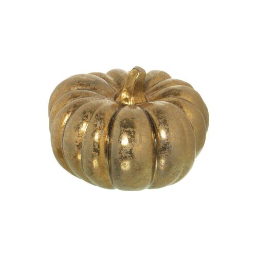 FIGURA CALABAZA CERÁMICA ORO °24X15CM LL59865