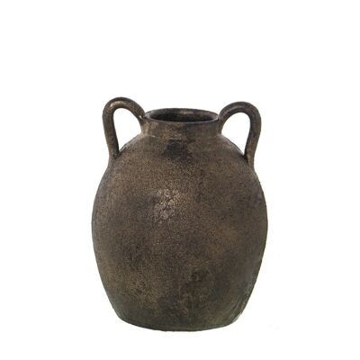 VASO CERAMICA CON MANICI 30CM ORO ANTICO °22X30CM LL60106