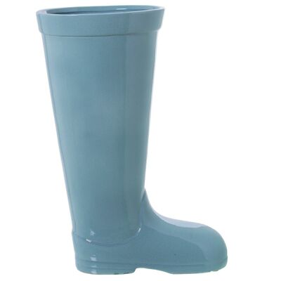 SUPPORT DE PARAPLUIE EN CÉRAMIQUE BOTTE BLEU _32X18X45CM LL60278