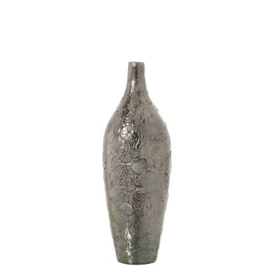 KERAMIKVASE 62CM SILBER °21X62CM LL60307