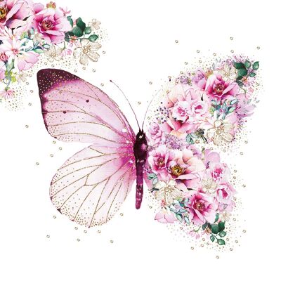 Fleurs Papillon 33x33 cm