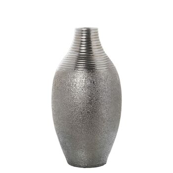 VASE CÉRAMIQUE 50CM ARGENT °25X50CM LL60423