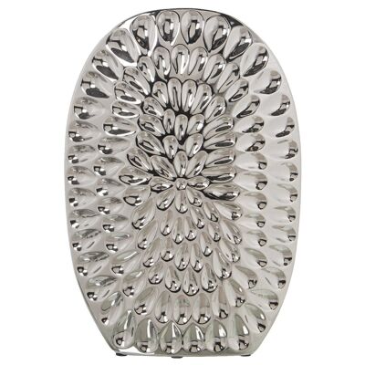 KERAMIKVASE 40CM SILBER _27X11X40CM LL60547