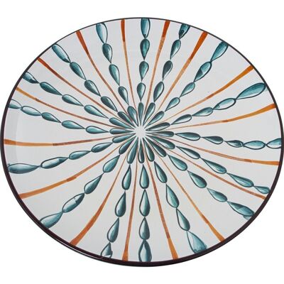 CENTRO CERAMICA BIANCO/BLU °30X4CM LL60689