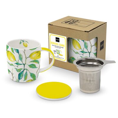 Tazza con coperchio e filtro CB Beautiful Lemons