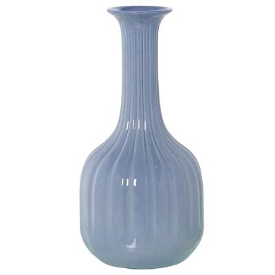 CERAMIC VASE 38CM BLUE, REACTIVE COLOR °19X38CM LL60801