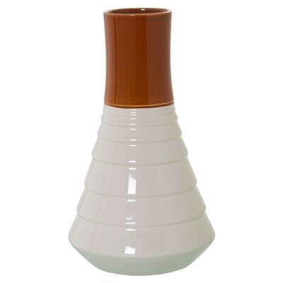 KERAMIKVASE 32CM TERRAKOTTA/CREME °19X32CM LL60810